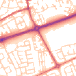 Daytime road noise heatmap for NE34 8JX