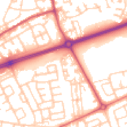 Daytime road noise heatmap for NE34 8JY