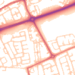 Daytime road noise heatmap for NE34 8LB