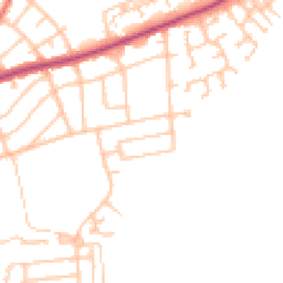 Daytime road noise heatmap for NE34 8QU