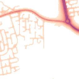 Daytime road noise heatmap for NE34 8UA