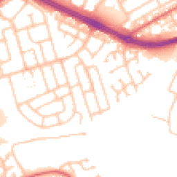 Daytime road noise heatmap for NE34 9DG