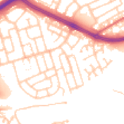 Daytime road noise heatmap for NE34 9DN
