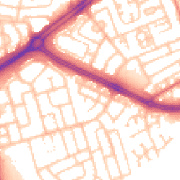 Daytime road noise heatmap for NE34 9EA