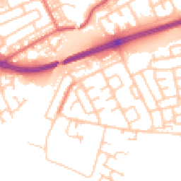 Daytime road noise heatmap for NE34 9HY