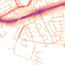 Daytime road noise heatmap for NE34 9HZ