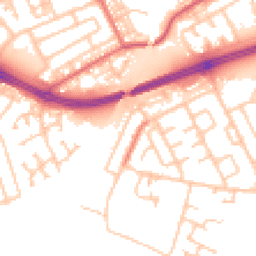 Daytime road noise heatmap for NE34 9JH