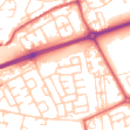 Daytime road noise heatmap for NE34 9SU