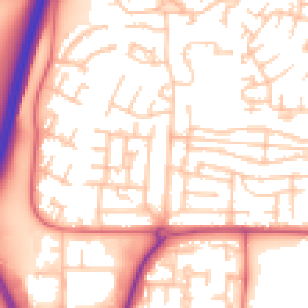 Daytime road noise heatmap for NE37 1AB