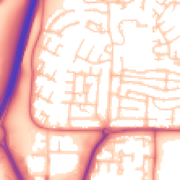 Daytime road noise heatmap for NE37 1AE