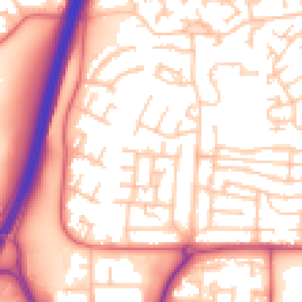 Daytime road noise heatmap for NE37 1AF