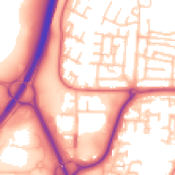 Daytime road noise heatmap for NE37 1AJ