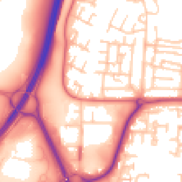 Daytime road noise heatmap for NE37 1AN