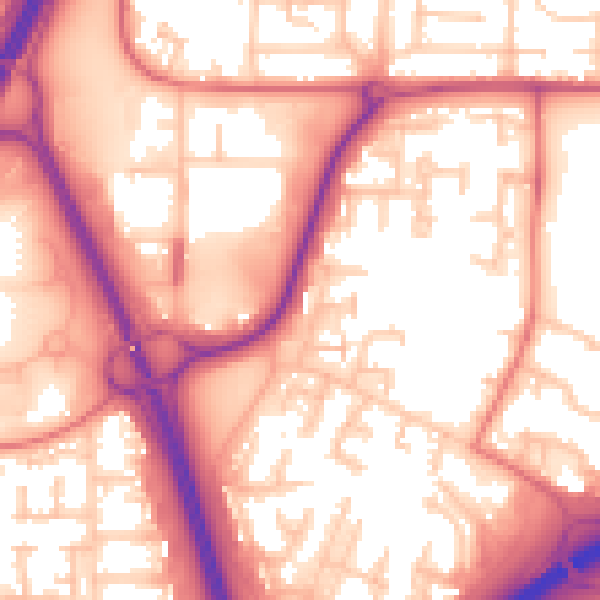 Daytime road noise heatmap for NE37 1AT