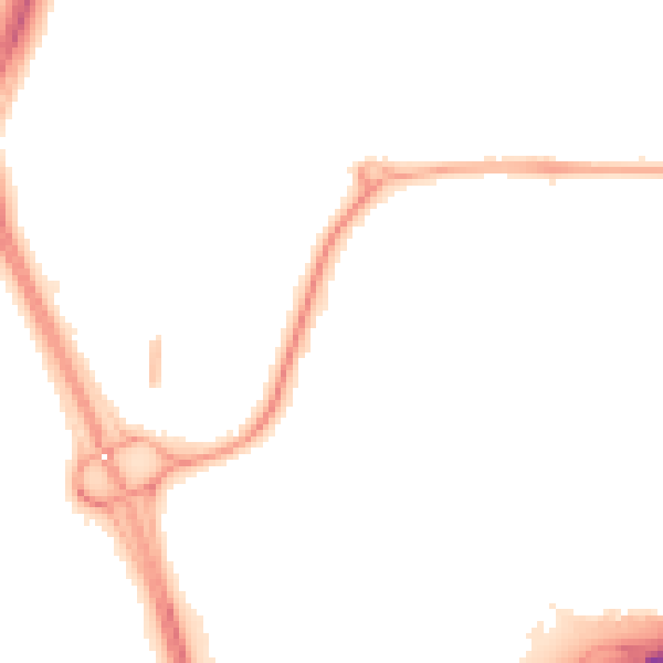 Night-time road noise heatmap for NE37 1AW