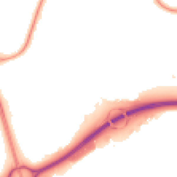 Night-time road noise heatmap for NE37 1BB