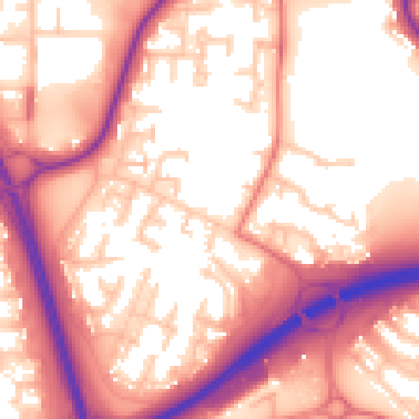 Daytime road noise heatmap for NE37 1BH