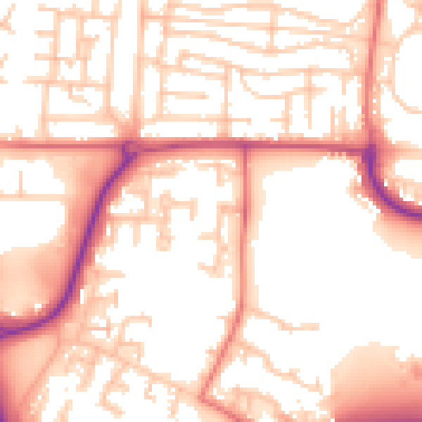 Daytime road noise heatmap for NE37 1BS