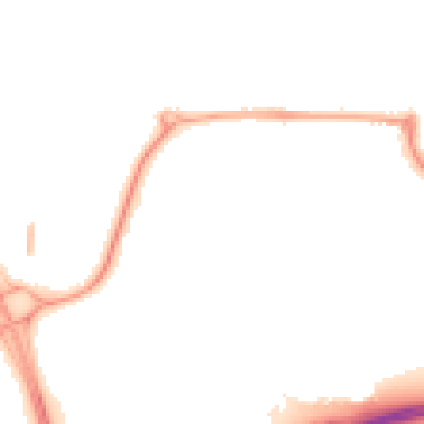 Night-time road noise heatmap for NE37 1BU