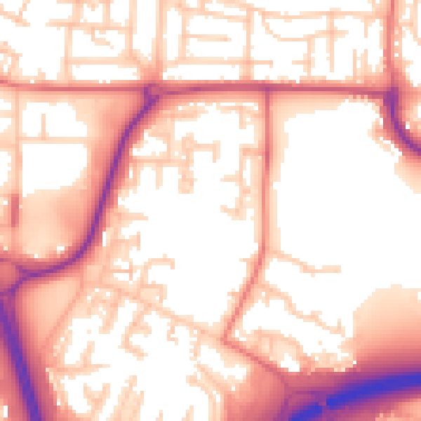 Daytime road noise heatmap for NE37 1BW