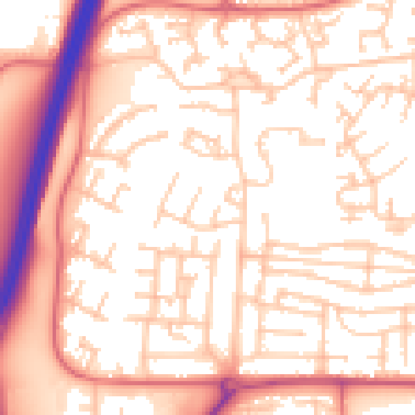 Daytime road noise heatmap for NE37 1BY