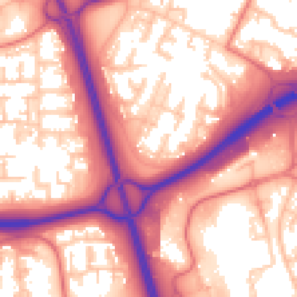 Daytime road noise heatmap for NE37 1NA