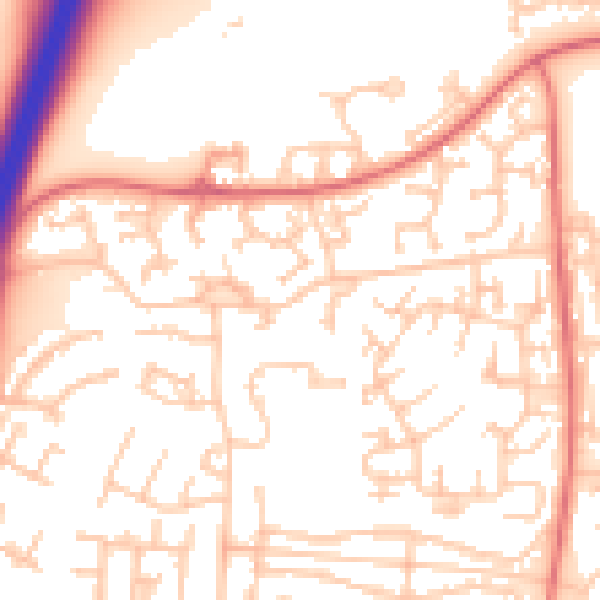 Daytime road noise heatmap for NE37 1NU
