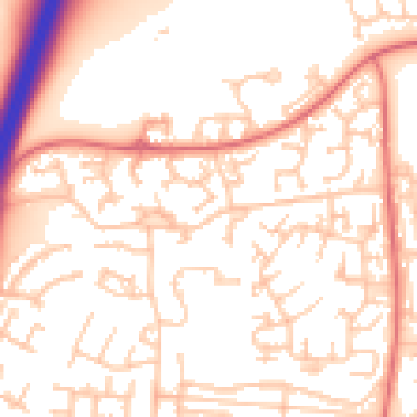 Daytime road noise heatmap for NE37 1NX