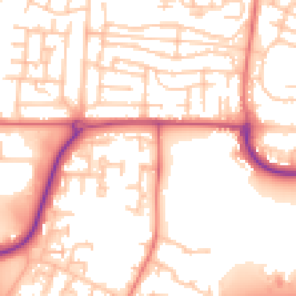 Daytime road noise heatmap for NE37 1QD
