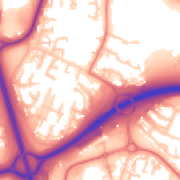 Daytime road noise heatmap for NE37 1RA