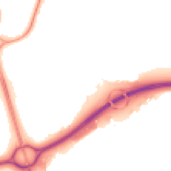 Night-time road noise heatmap for NE37 1RA