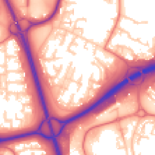 Daytime road noise heatmap for NE37 1RN