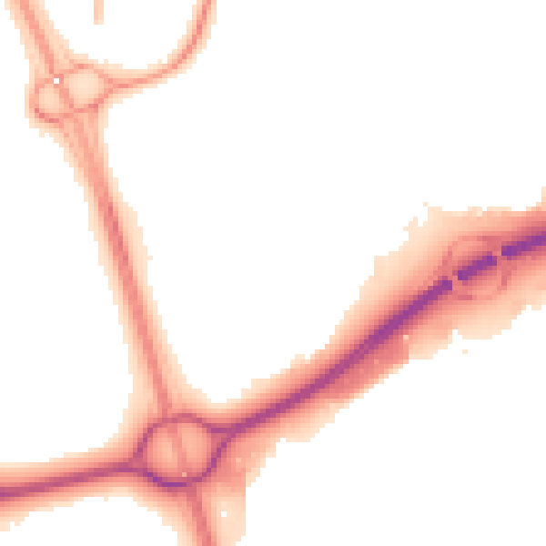 Night-time road noise heatmap for NE37 1RN