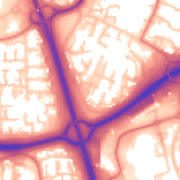 Daytime road noise heatmap for NE37 1RS