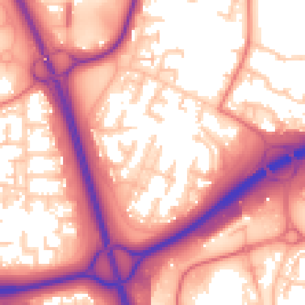 Daytime road noise heatmap for NE37 1RW