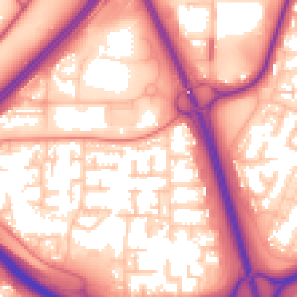 Daytime road noise heatmap for NE37 1SN