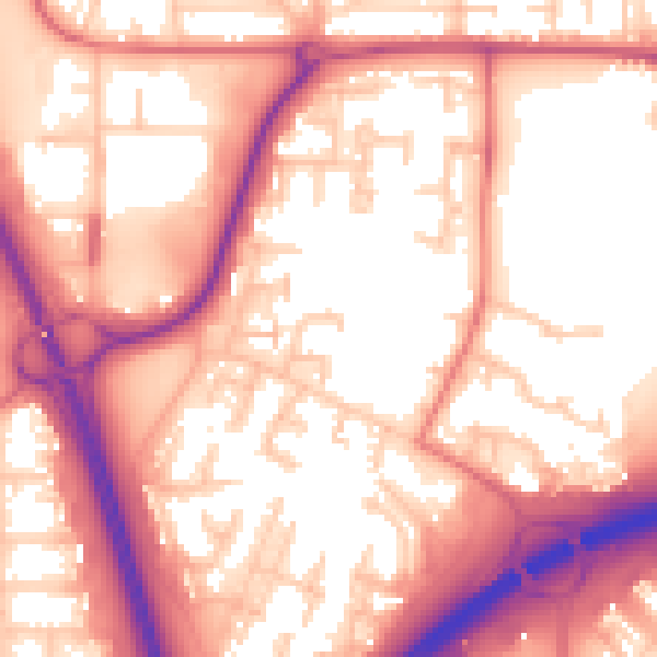 Daytime road noise heatmap for NE37 1UA