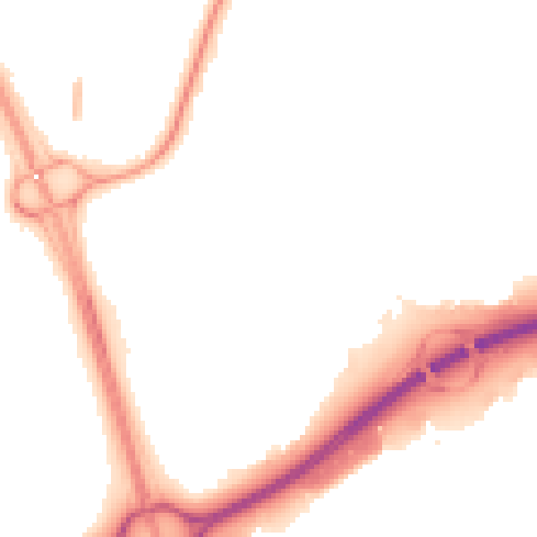 Night-time road noise heatmap for NE37 1UB