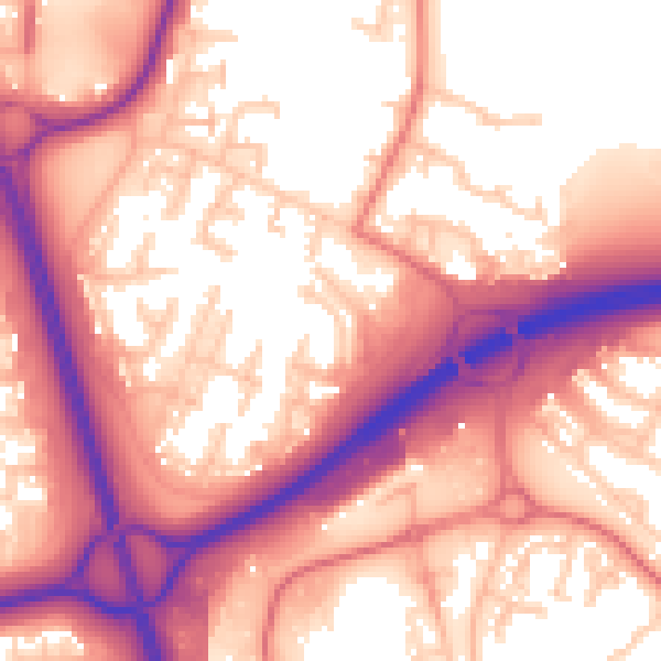 Daytime road noise heatmap for NE37 1UY