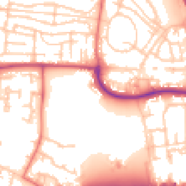 Daytime road noise heatmap for NE37 2HU