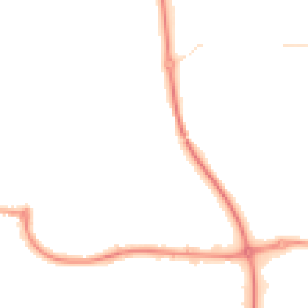 Night-time road noise heatmap for NE37 2HZ