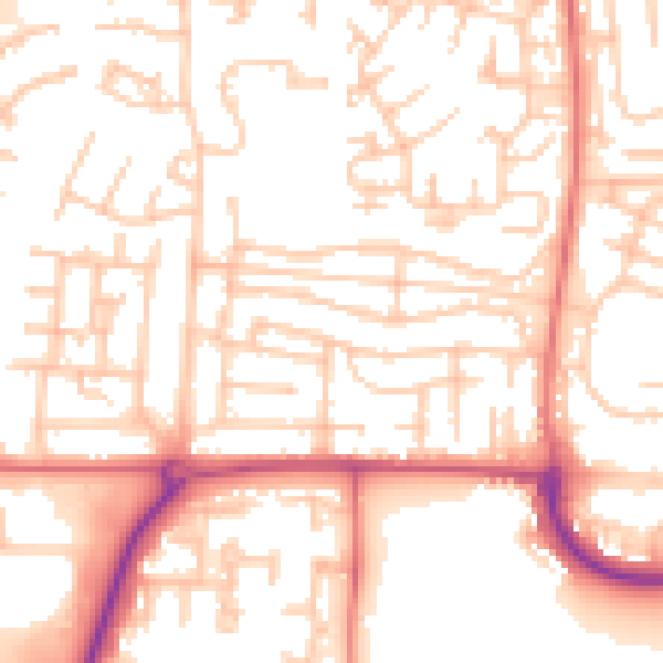 Daytime road noise heatmap for NE37 2JL