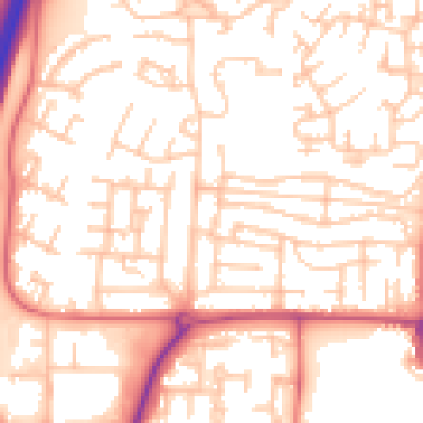 Daytime road noise heatmap for NE37 2LB