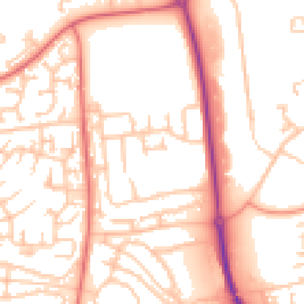 Daytime road noise heatmap for NE37 2NP