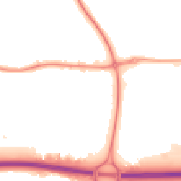 Night-time road noise heatmap for NE37 2SA