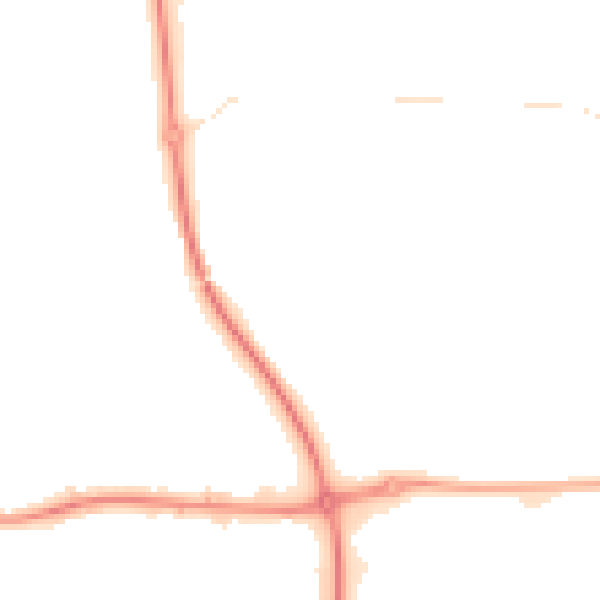 Night-time road noise heatmap for NE37 3AP