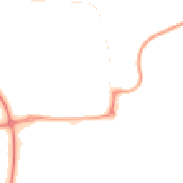 Night-time road noise heatmap for NE37 3AS