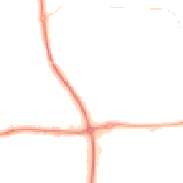 Night-time road noise heatmap for NE37 3AY