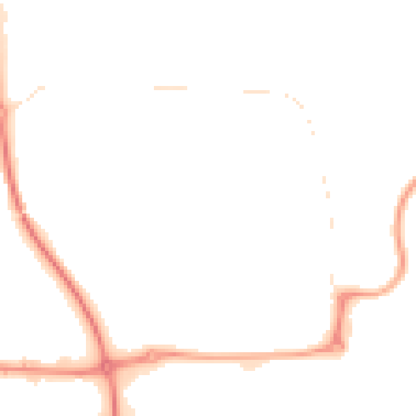 Night-time road noise heatmap for NE37 3EB