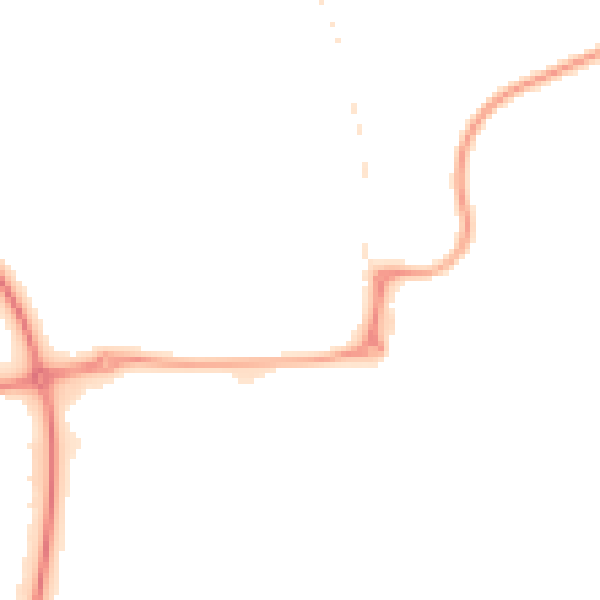 Night-time road noise heatmap for NE37 3LA